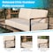 Flash Furniture Black Teak Accented Loveseat with Cushions GM-201027-2S-GY-GG - alternate 2